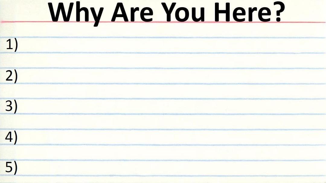 Why Are You Here? (Kris Emerson)