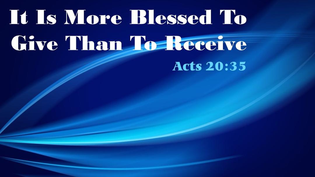 More Blessed To Give Than Receive (Kris Emerson)