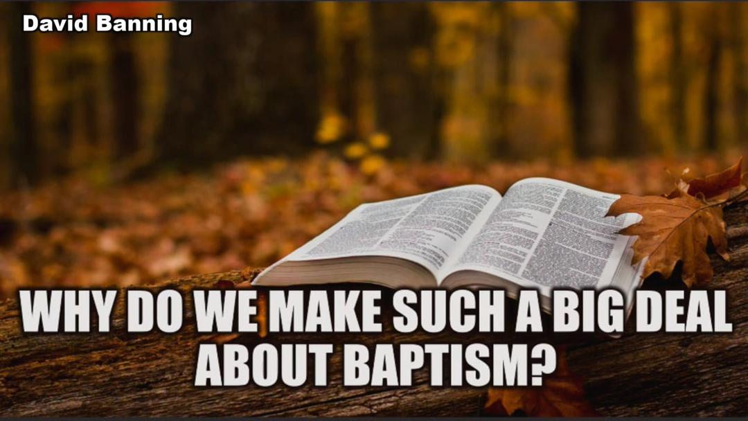 Why do we make such a big deal about baptism? (David Banning)