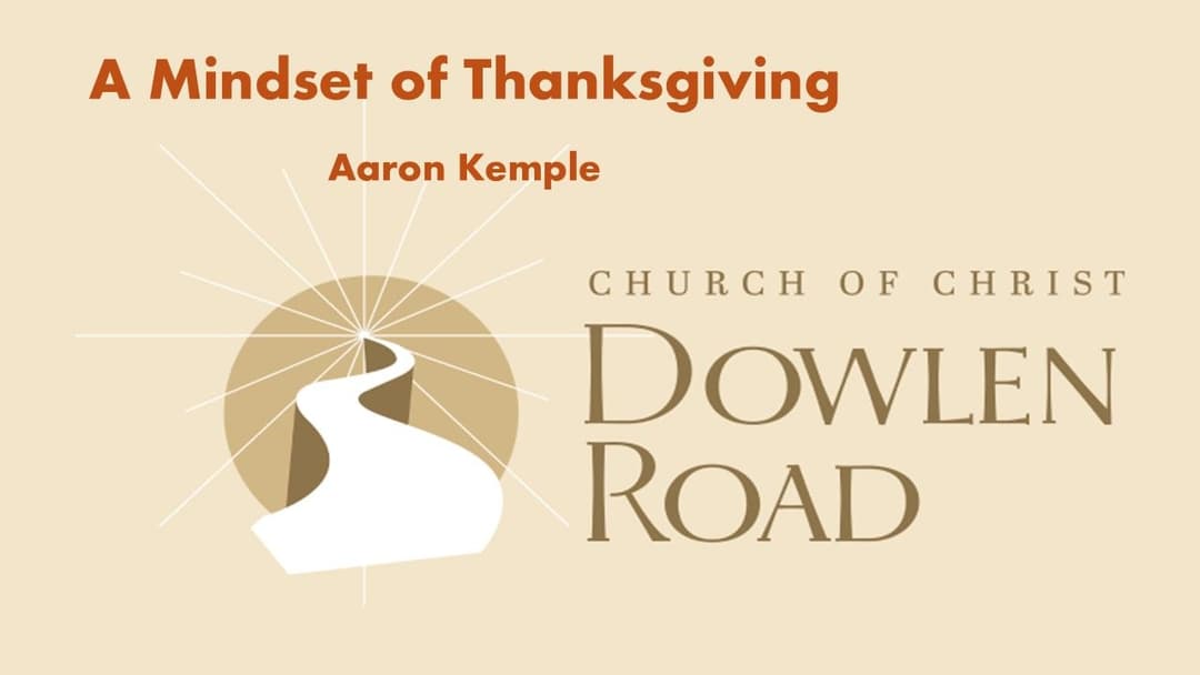 A Mindset of Thanksgiving
